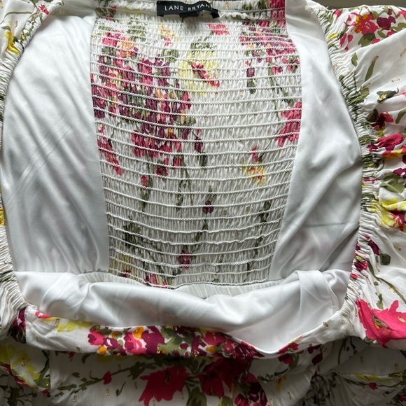 Lane Bryant convertible puff sleeve tiered floral midi dress. Like new condition - Picture 12 of 13